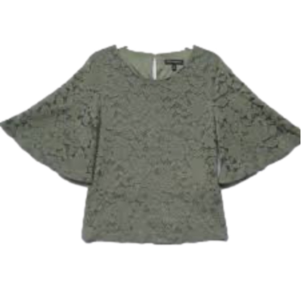Banana Republic Green Lace Blouse Women's XS - Picture 6 of 6
